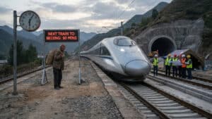 In just 9 hours, and mobilizing more than 1,000 workers, China has turned a seven-hour journey into an hour and a half thanks to a new railway line